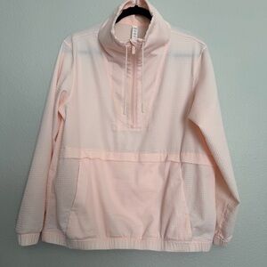 LULULEMON Pack Light Half Zip Pullover Light Pink Jacket Size 10